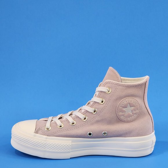 Converse CTAS Hi Lift Soft Suede Earthy Neutrals Platform Sneakers A03728C NWT - Picture 3 of 6